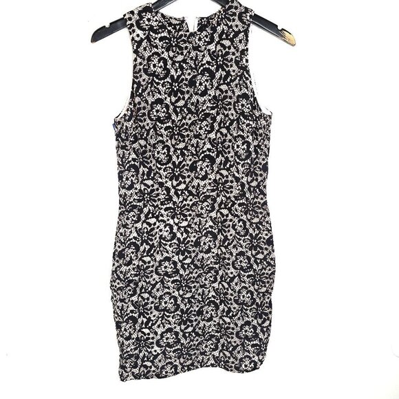 Finity Studio Black Blush Pink Floral Silk Sleeveless Dress - Picture 1 of 7